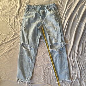 Distressed Light Blue Jeans